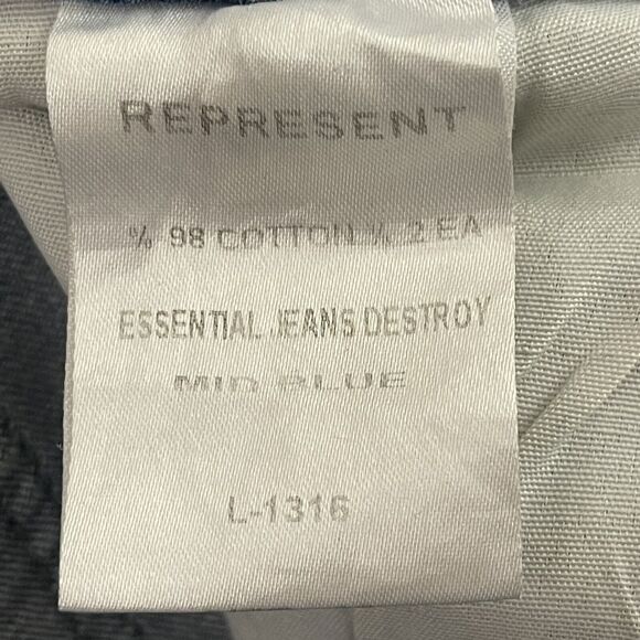 Represent Jeans Womens Size 10 Blue Destroyed Medium Wash Denim 30x32 - Picture 9 of 10
